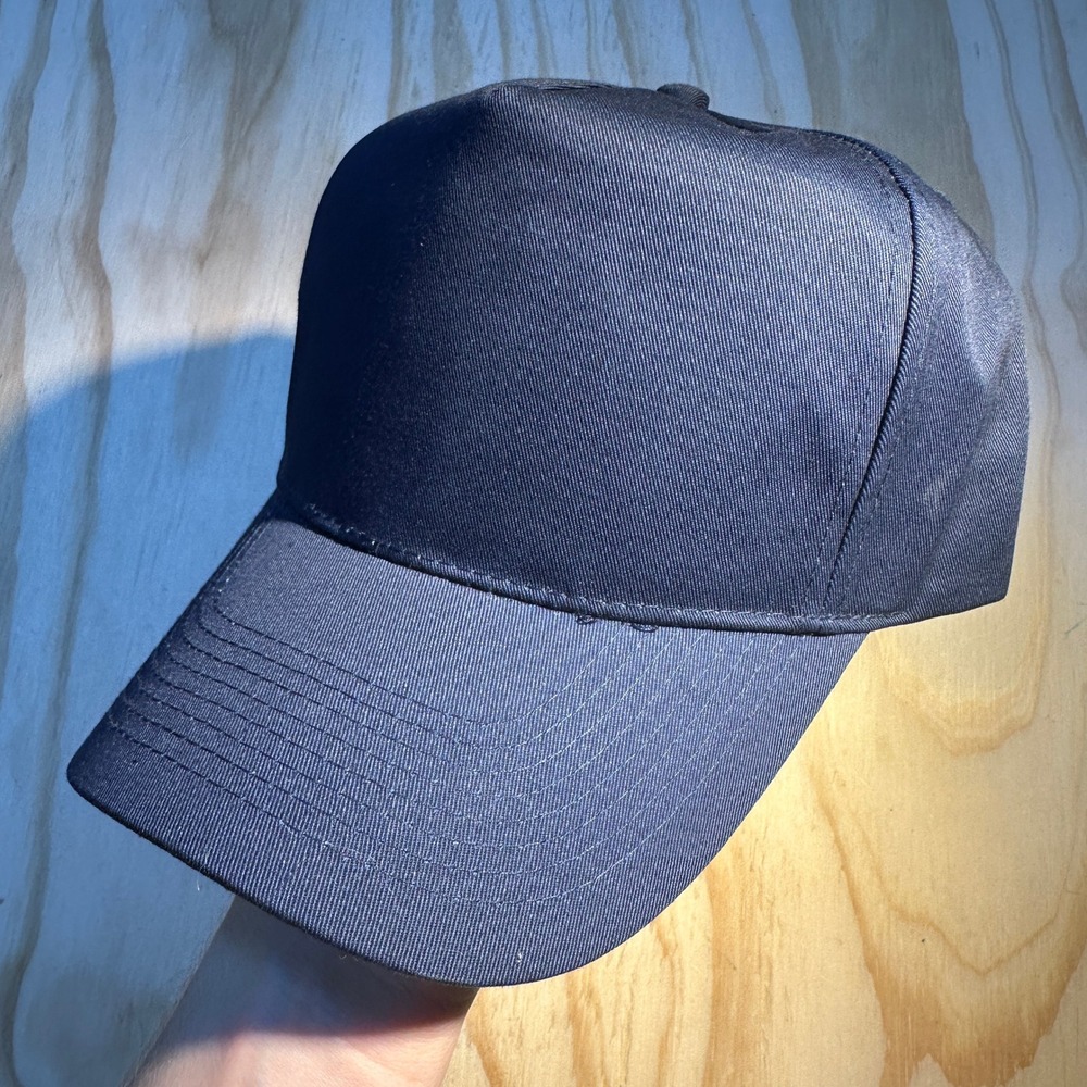 Otto Navy Blue Blank 5-Panel Trucker Hat Snapback Cap 37-077 One Size
